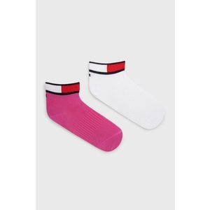 Detské ponožky Tommy Hilfiger (2-pack) ružová farba vyobraziť