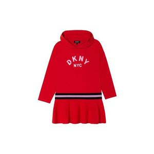 Dievčenské šaty Dkny červená farba, mini, rovné vyobraziť