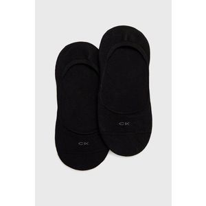 Ponožky Calvin Klein (2-pak) dámske, čierna farba vyobraziť