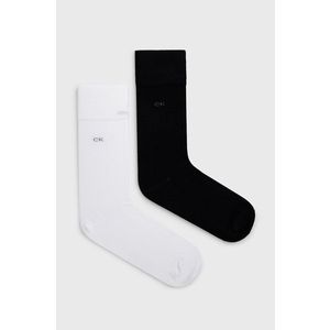 Ponožky Calvin Klein 2-pak pánske, biela farba vyobraziť