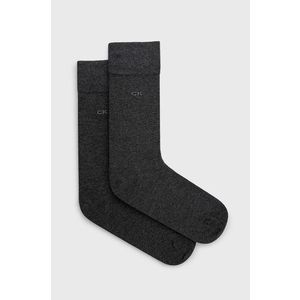 Ponožky Calvin Klein 2-pak pánske, šedá farba vyobraziť