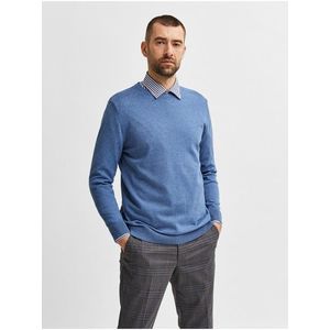 Modrý sveter Selected Homme Berg vyobraziť