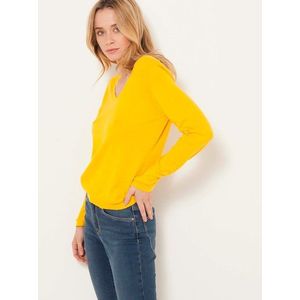 Žltý ľahký sveter CAMAIEU vyobraziť