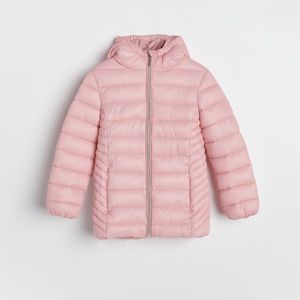 Reserved - Prešívaná bunda s kapucňou - Ružová vyobraziť