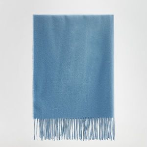 Reserved - Hladký šál s prímesou viskózy - Modrá vyobraziť