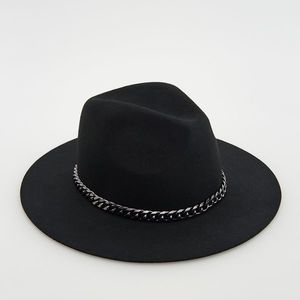 Reserved - Vlnený klobúk fedora - Čierna vyobraziť