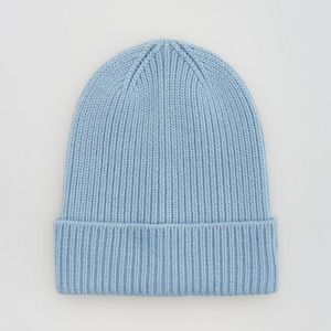 Reserved - Úpletová čiapka beanie - Modrá vyobraziť