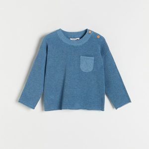 Reserved - Bavlnený prepínací sveter - Modrá vyobraziť