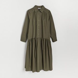 Reserved - Šaty so širokým volánovým lemom - Zelená vyobraziť