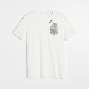 Reserved - Bavlnené tričko - Krémová vyobraziť