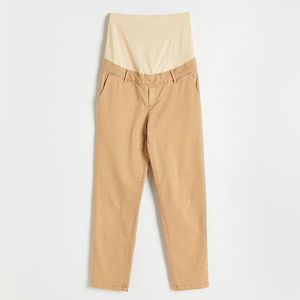 Reserved - Bavlnené chino nohavice - Béžová vyobraziť