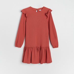 Reserved - Šaty s volánom - Ružová vyobraziť