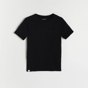 Reserved - Melanžové tričko s vreckom - Čierna vyobraziť