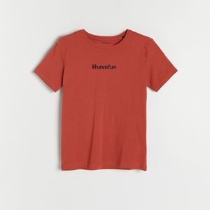 Reserved - Bavlnené tričko s nápisom - Červená vyobraziť