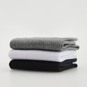 Reserved - Súprava 3 párov bavlnených ponožiek - Šedá vyobraziť