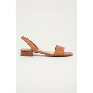 Kožené sandále Aldo dámske, hnedá farba vyobraziť