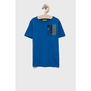Detské bavlnené tričko United Colors of Benetton s potlačou vyobraziť