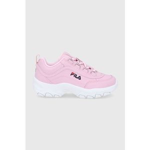 Detské topánky Fila Strada low ružová farba vyobraziť