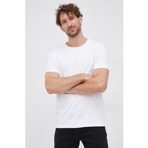 Tričko Hugo (2-pack) pánske, biela farba, jednofarebné vyobraziť