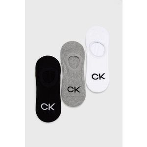 Ponožky Calvin Klein (3-pak) pánske, šedá farba vyobraziť