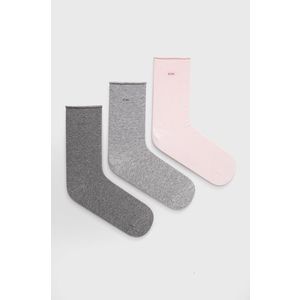 Ponožky Calvin Klein (3-pak) dámske, ružová farba vyobraziť
