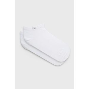 Ponožky Calvin Klein dámske, biela farba vyobraziť