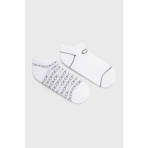 Ponožky Calvin Klein (2-pak) dámske, biela farba vyobraziť
