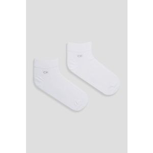 Ponožky Calvin Klein (2-pak) pánske, biela farba vyobraziť