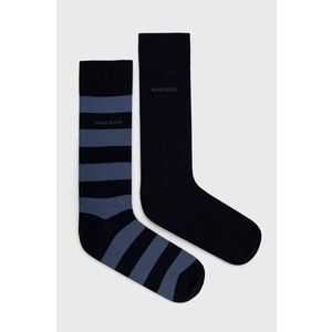Ponožky Boss (2-pack) pánske, tmavomodrá farba vyobraziť