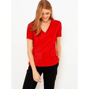 Tričká s krátkym rukávom pre ženy CAMAIEU - červená vyobraziť