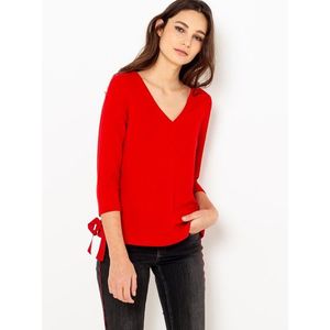 Tričká s dlhým rukávom pre ženy CAMAIEU - červená vyobraziť