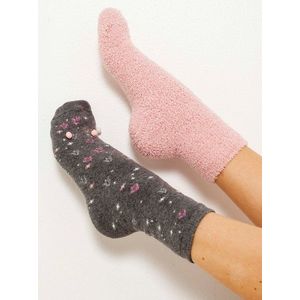 Sada dvoch ponožiek v šedej a ružovej farbe CAMAIEU vyobraziť
