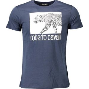 Roberto Cavalli pánske tričko Farba: Modrá, Veľkosť: 2XL vyobraziť