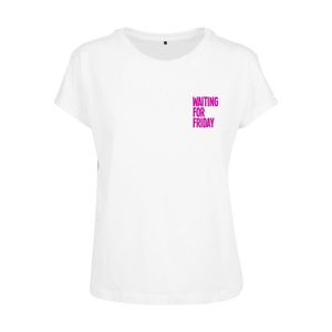 Dámske tričko MR.TEE Ladies Waiting For Friday Box Tee Farba: white/pink, Veľkosť: M vyobraziť