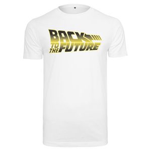 Pánske tričko MERCHCODE Back To The Future Car Logo Tee Farba: white, Veľkosť: XS vyobraziť