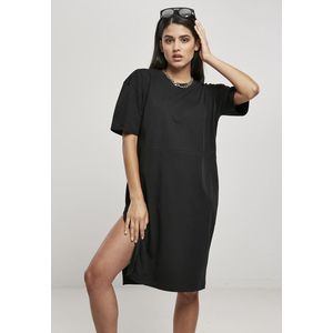 Dámske šaty Urban Classics Ladies Organic Oversized Slit black Veľkosť: S, Pohlavie: dámske vyobraziť