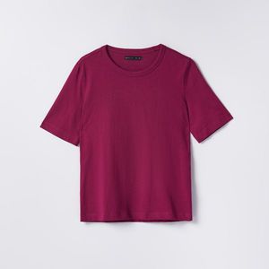 Mohito - basic bavlnené tričko - Purpurová vyobraziť