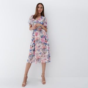 Mohito - Kvetované midi šaty - Viacfarebná vyobraziť