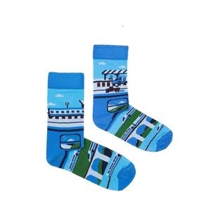 Kabak Unisex's Socks Patterned Trains vyobraziť