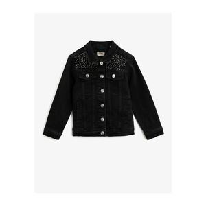 Koton Tasseled Pocket Classic Collar Cotton Jean Jacket vyobraziť