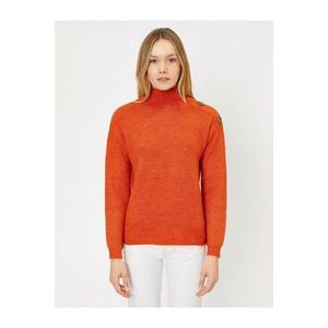 Koton Women's Turtleneck Button Detailed Long Sleeve Sweater vyobraziť