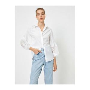 Koton Women's Long Sleeve Classic Collar Cotton Shirt vyobraziť