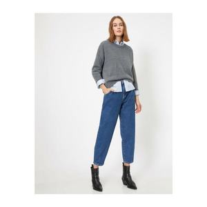 Koton Women's Blue Pocket Detailed Jean Trousers vyobraziť