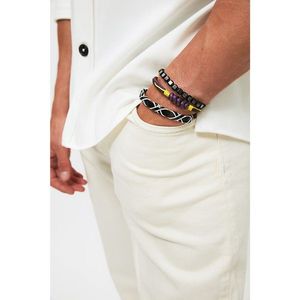 Trendyol Black-White-Multicolor Men's 3-Piece Bracelet vyobraziť