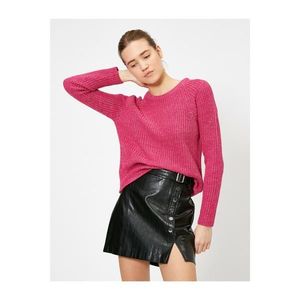 Koton Women's Pink Bike Collar Sweater vyobraziť