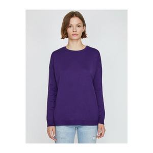Koton Women's Purple Bicycle Collar Sweater vyobraziť