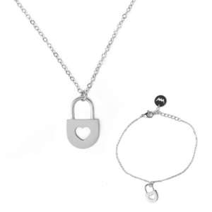 Bracelet and necklace Vuch Secret Silver Couple vyobraziť