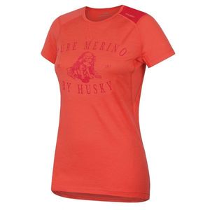 Merino thermal underwear T-shirt short women´s Puppy peach vyobraziť