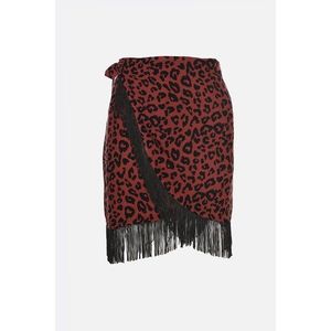 Trendyol Colorful Leopard Patterned Tassel Detailed Skirt vyobraziť
