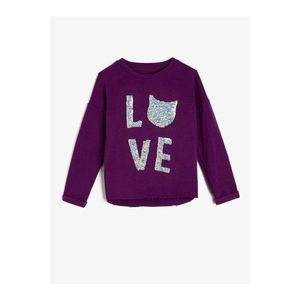 Koton Purple Flake Detail Sweatshirt vyobraziť